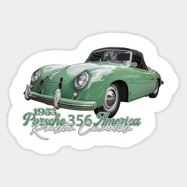 1953 Porsche 356 America Roadster Convertible Sticker by Gestalt Imagery